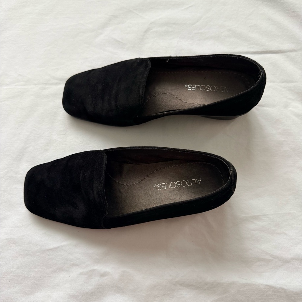 AEROSOLES Women's Classic Black Flats Sz6.5 - Picture 2 of 3